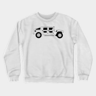 Humvee Black Outline Crewneck Sweatshirt